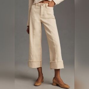 Anthropologie‎ Pilcro Cuffed High-Rise Wide-Leg Jeans